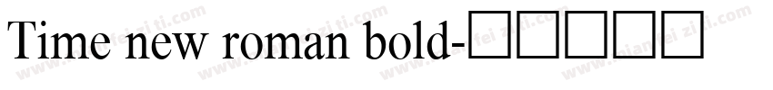 Time new roman bold字体转换